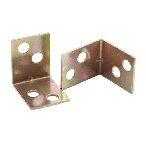 Metal Shelf Support 90 Degree 12pcs Brass Tone 1