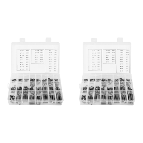 280Pcs Stainless Steel Slotted Spring ,Split Spring with Box