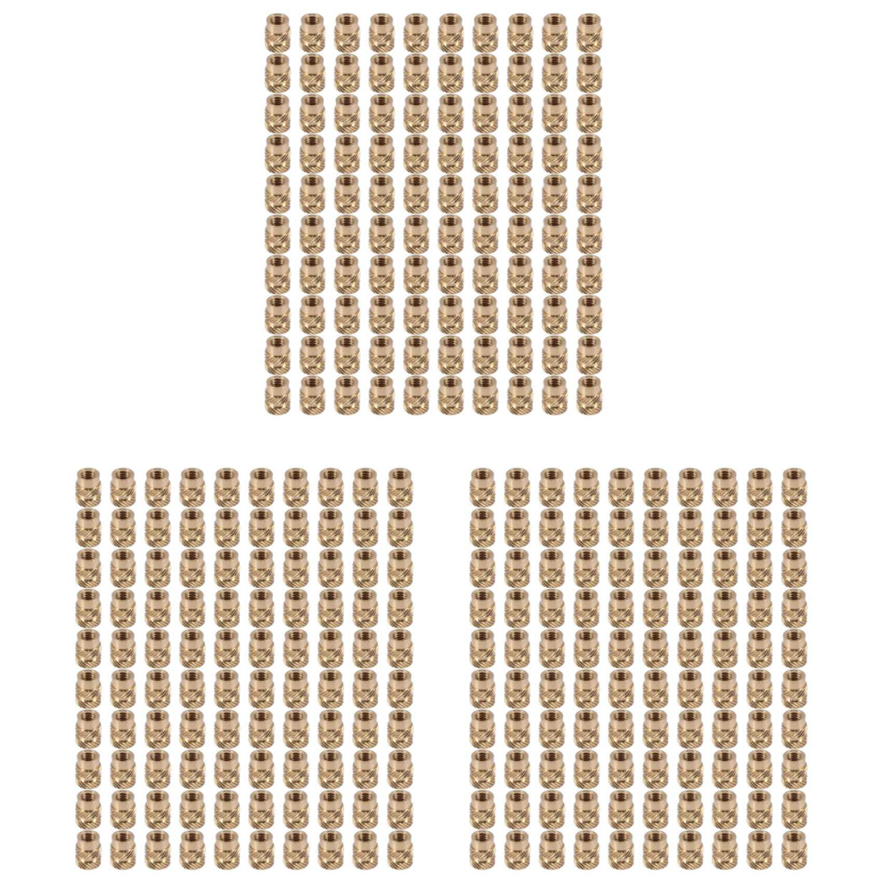 100Pcs Thread Knurled Brass Threaded Embedment Nut For 3D Printer 4712751215980