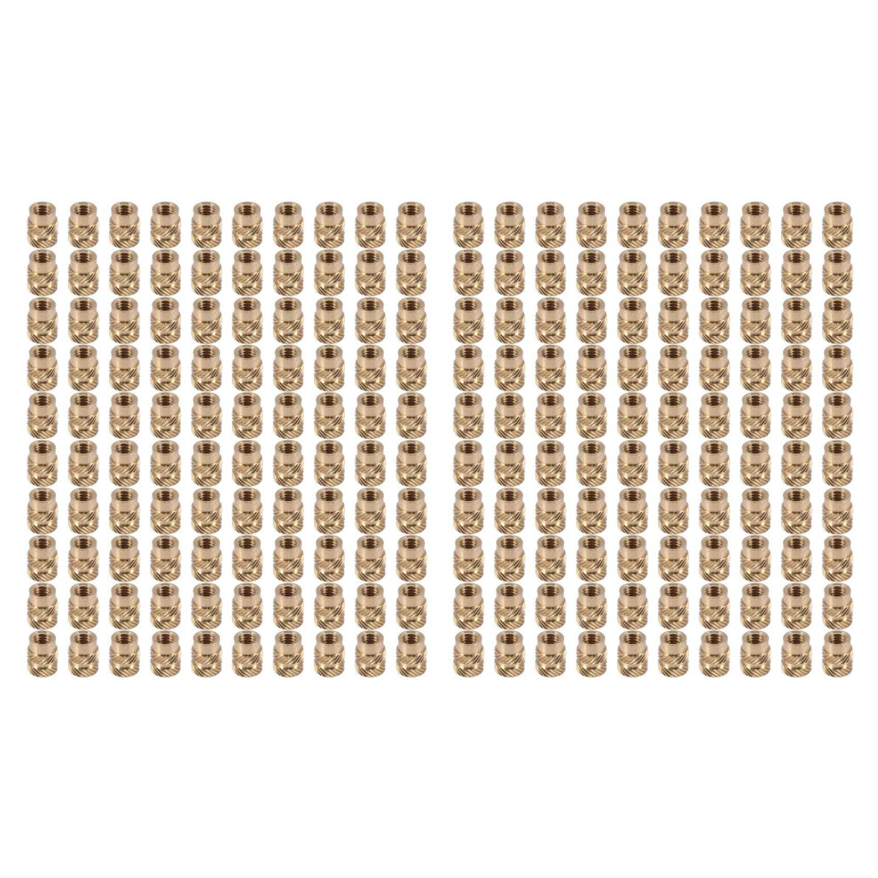 200Pcs Thread Knurled Brass Threaded Embedment Nut For 3D Printer 4712751216215