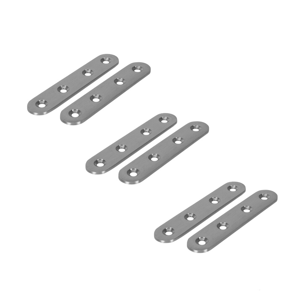 2X Flat Stainless Steel Repair Mending Fixing Plate Brackets Support 4712751213153