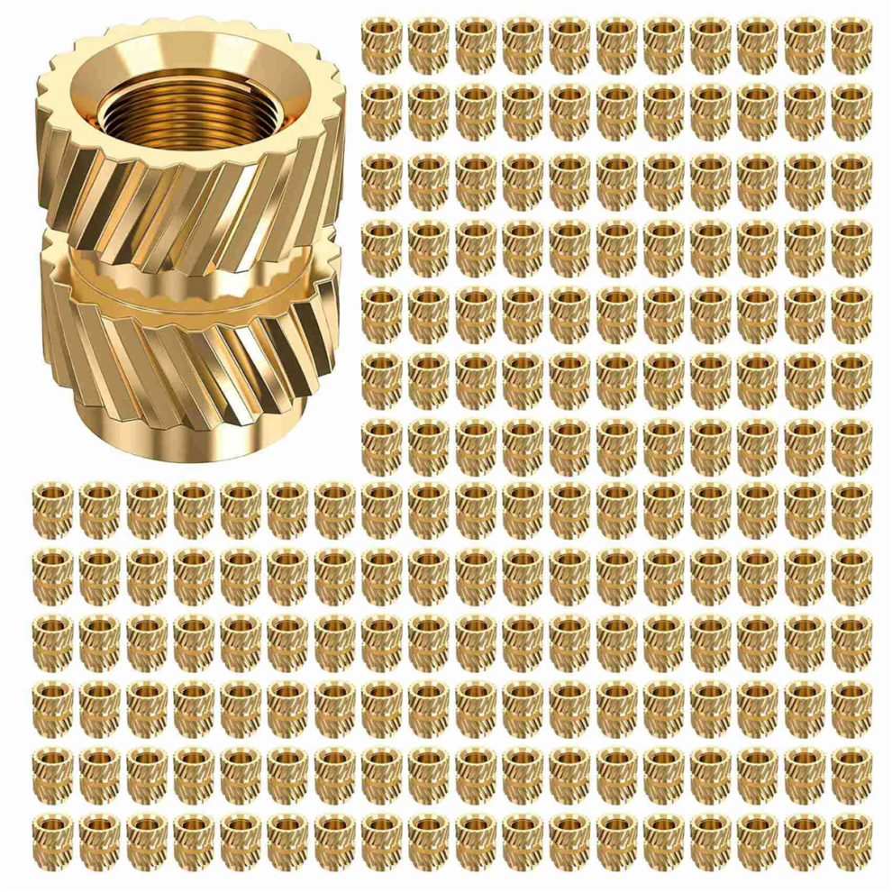 120Pcs M3x5.7-Od4.6 Thread Knurled Brass Embedment Nut For 3D Printer 4712751216062