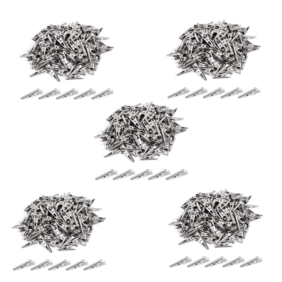 100Pcs 1.06In / 27Mm Mini Metal Alligator Clips, Crocodile Clamps 4712751214952