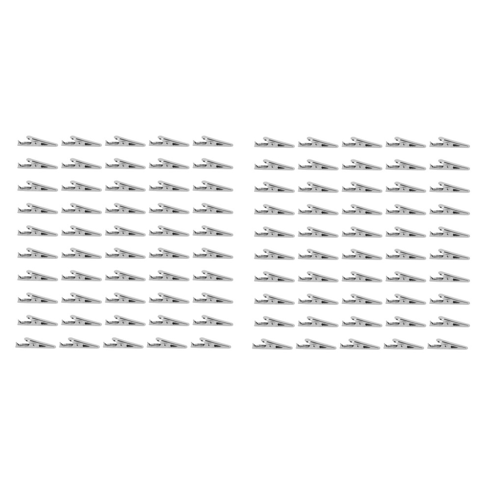50 Pcs Silver Tone Metal Alligator Clip Crocodile Clamps 4712751215287