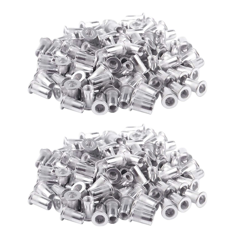 M5 Aluminium Threaded Rivnuts Flat Head Rivet Nuts 100Pcs 4712751217304