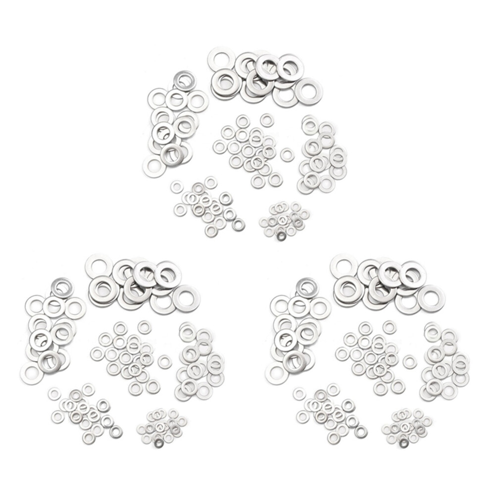 105Pcs 304 Flat Stainless Steel Washers M3 M5 M6 M8 M10 4712751218011