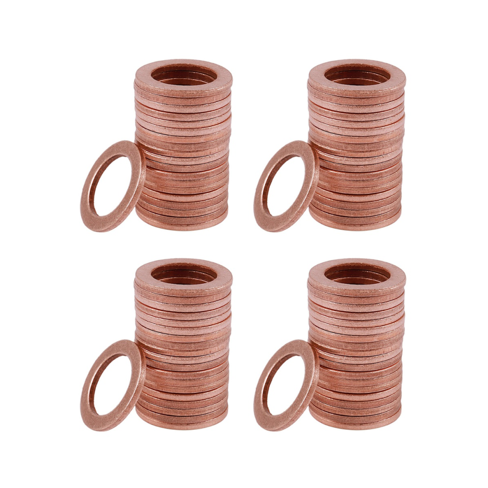 20Pcs 12Mm X 18Mm X 1.5Mm Copper Flat Washer Ring Sealing Fitting 4712751218448