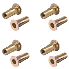 Multi-Grip Rivet-Nut, M8 Pre-Bulbed Shank Carbon Steel Color-Zinc