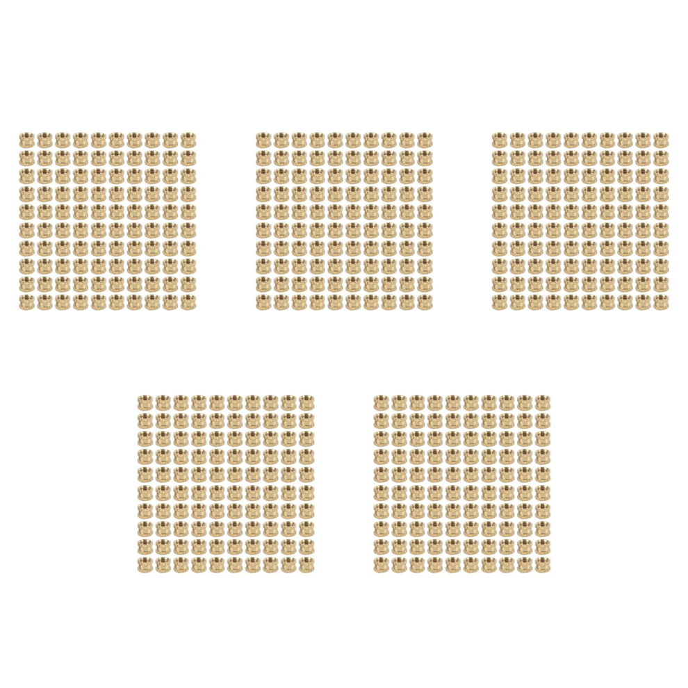 M3 X 3Mm Thread Brass Knurled Threaded Insert Embedment Nuts 100Pcs 4712751217250
