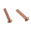 100 Pcs 5/64inch x 25/64inch Round Head Copper Solid Rivets Fasteners 3