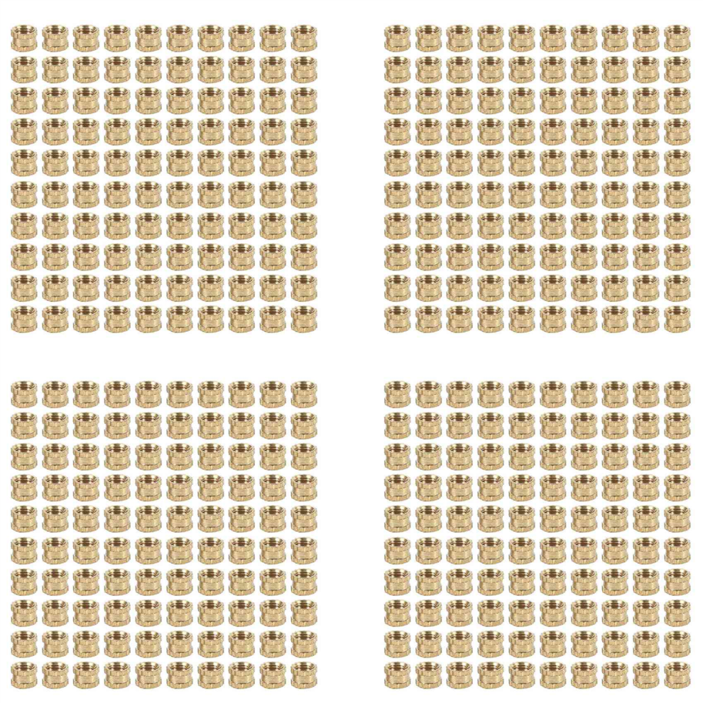 M3 X 3Mm Thread Brass Knurled Threaded Insert Embedment Nuts 100Pcs 4712751217243