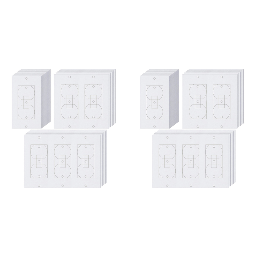 20Pcs Wall Insulation Outlet Insulators Sealers For Light, Switch 4712751218479
