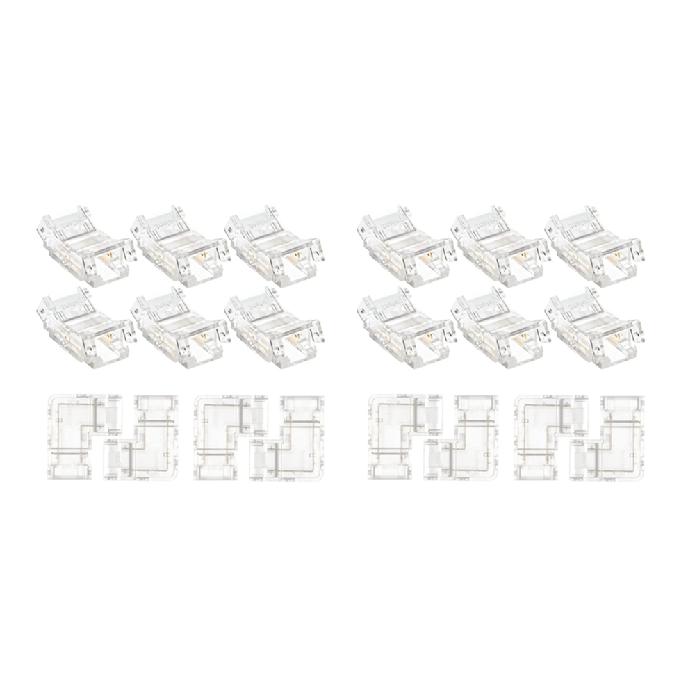 10Pcs 2 Pin 8Mm Cob Led Connector Kit For 8Mm Cob Led Strip Lights 4712751299560