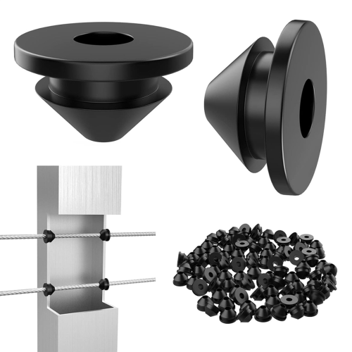 100PCS Cable Railing Rubber Grommets for 1/8In 5/32In 3/16In Cables 1