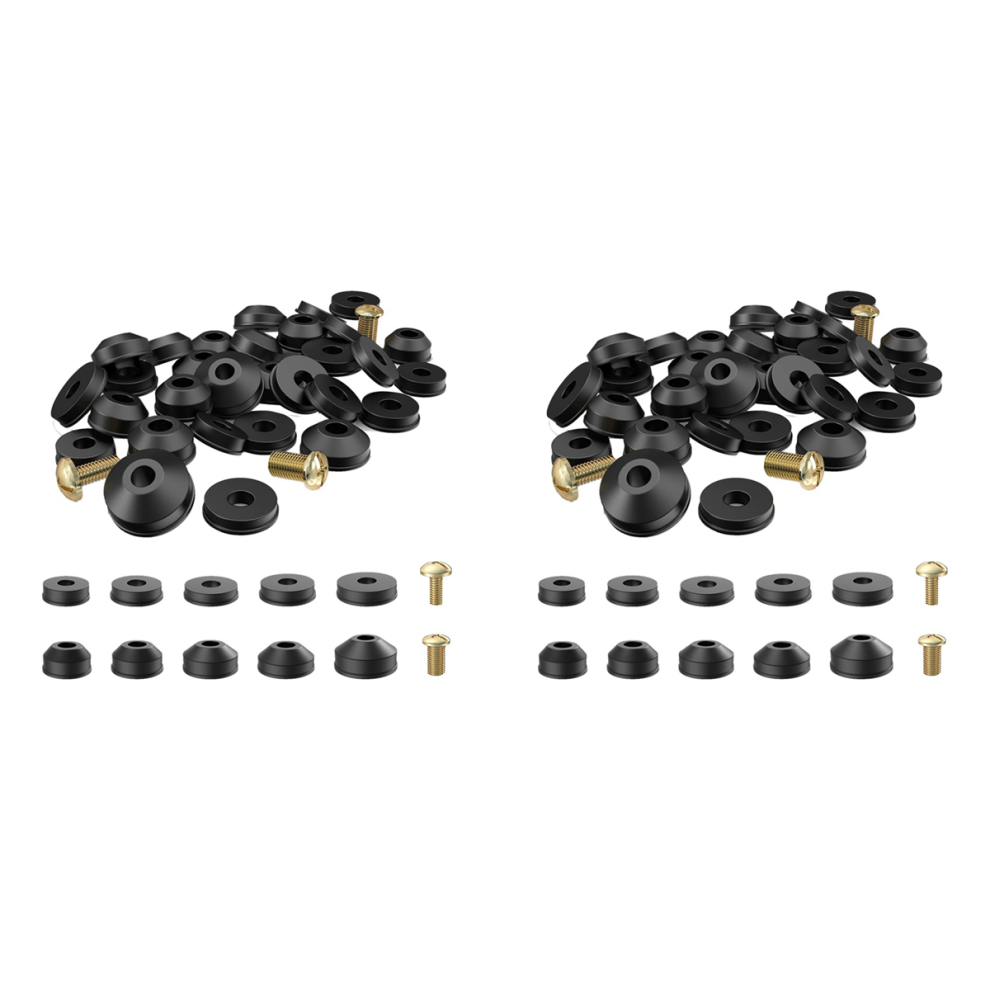 Faucet Washers, 58-Pack Flat And Beveled Rubber Faucet 4712751299058
