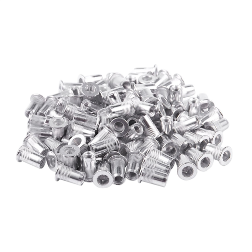 M5 Aluminium Threaded Rivnuts Flat Head Rivet Nuts 100pcs 1