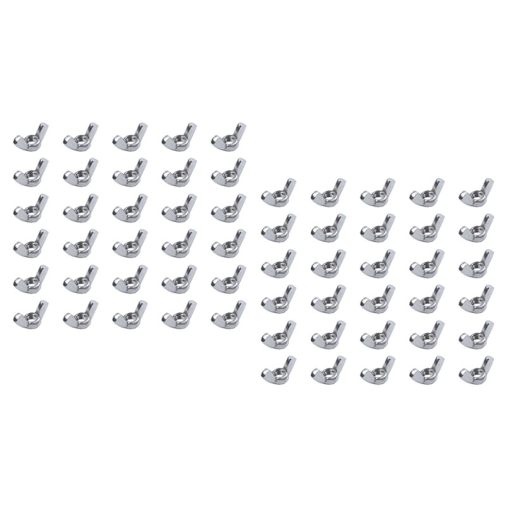 M6 Thread Dia Stainless Steel Wing Nut Butterfly Wing Nuts 10 Pcs 4712751217380