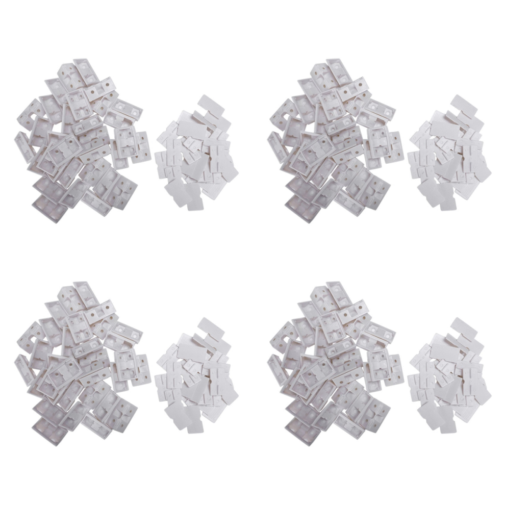 30Pcs Shelf Cabinet 90 Degree Corner Braces Angle Brackets White 4712751200580
