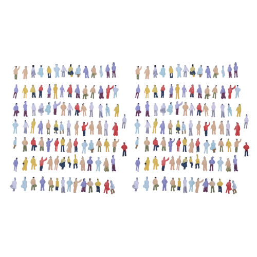 New 100pcs Painted Model Train People Figures Scale N (1 to 150)