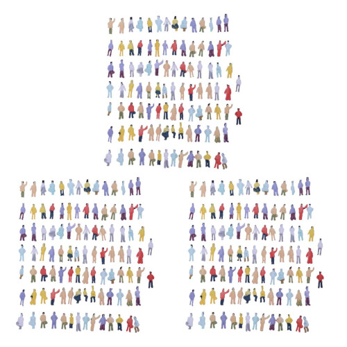 New 100pcs Painted Model Train People Figures Scale N (1 to 150)