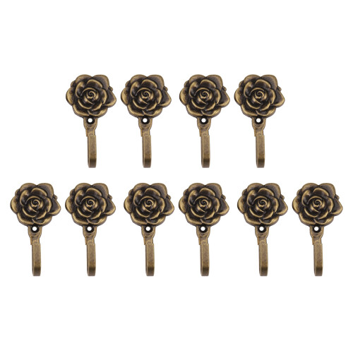 2Pcs Metal Rose Flower Curtain Tie Back Tieback Holders Wall Decor