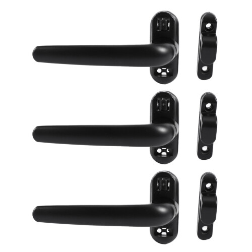 Door and Window Handle Lock Casement Window Lock Wheel Handle Black