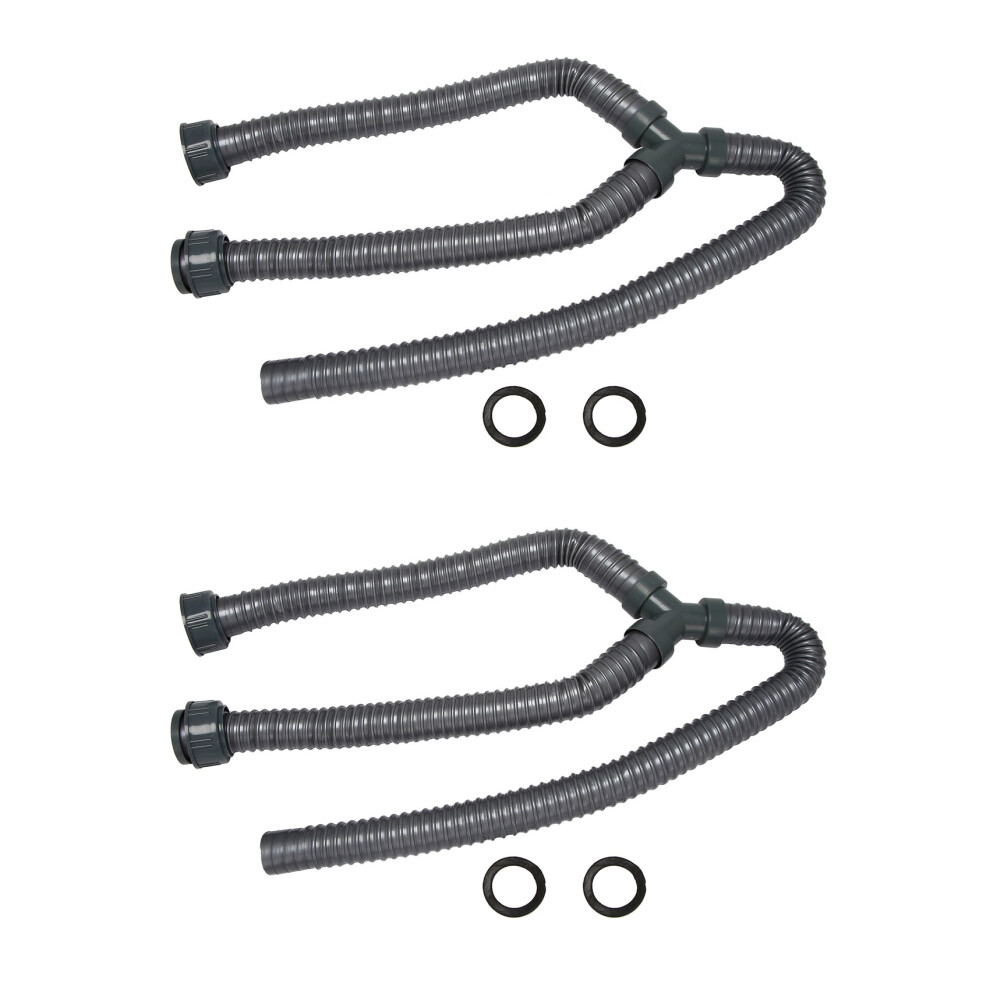 3.3Ft Washing Pvc Y Shaped Drain Discharge Hose Pipe Connector 4712751205738