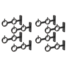 8X Adjustable Double Curtain Rod Brackets for Diameter Below 1.1 Inch