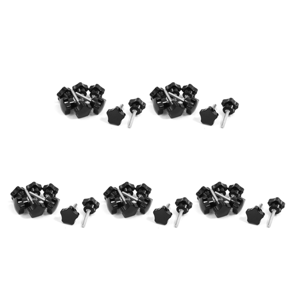 8 Pcs M6 X 30Mm Male Thread Dia Head Clamping Screw Knob 4712751203345