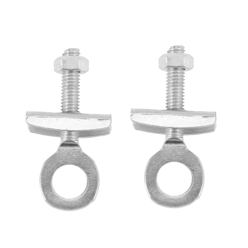 2 Pcs Silver Tone Metal Diamond Back Burly Donut Chain Tensioner 2