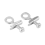 2 Pcs Silver Tone Metal Diamond Back Burly Donut Chain Tensioner 2