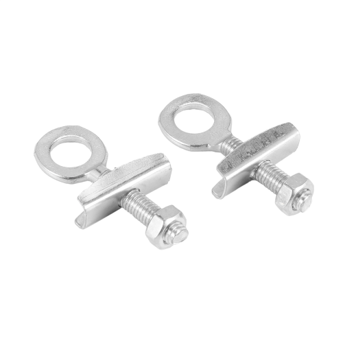 2 Pcs Silver Tone Metal Diamond Back Burly Donut Chain Tensioner 1