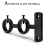 Curtain Rod Bracket, 3Pcs Double Curtain Rod Holder 4