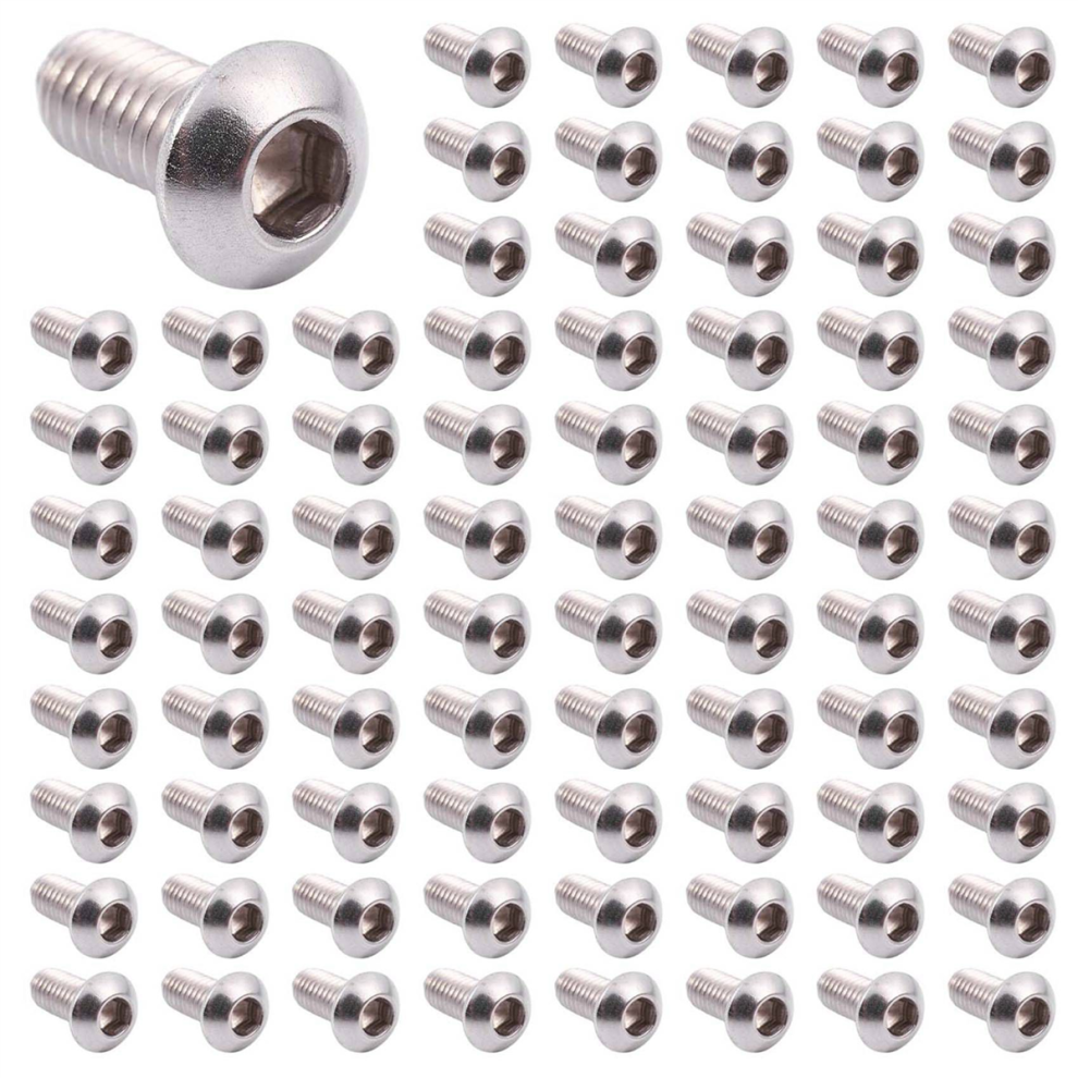 M6x12mm Stainless Steel Hex Socket Button Head Screws 50 Pcs 4712751203024