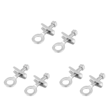 2 Pcs Silver Tone Metal Diamond Back Burly Donut Chain Tensioner