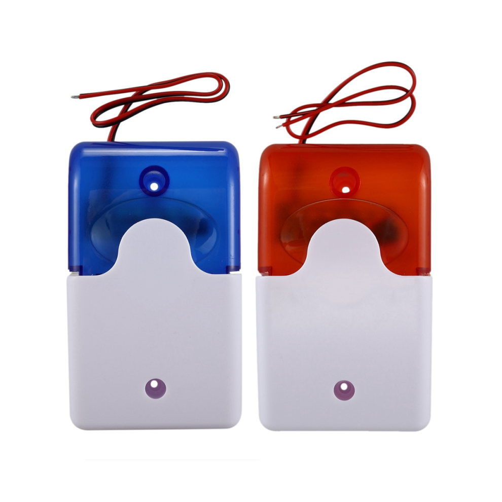 Mini Wired Strobe Warning Siren Dc 12V Sound Alarm 115Db Orange 4712751220007
