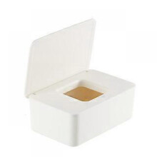 (White) Tissue Box Dustproof Tissue Box Wet Wipes Dispenser