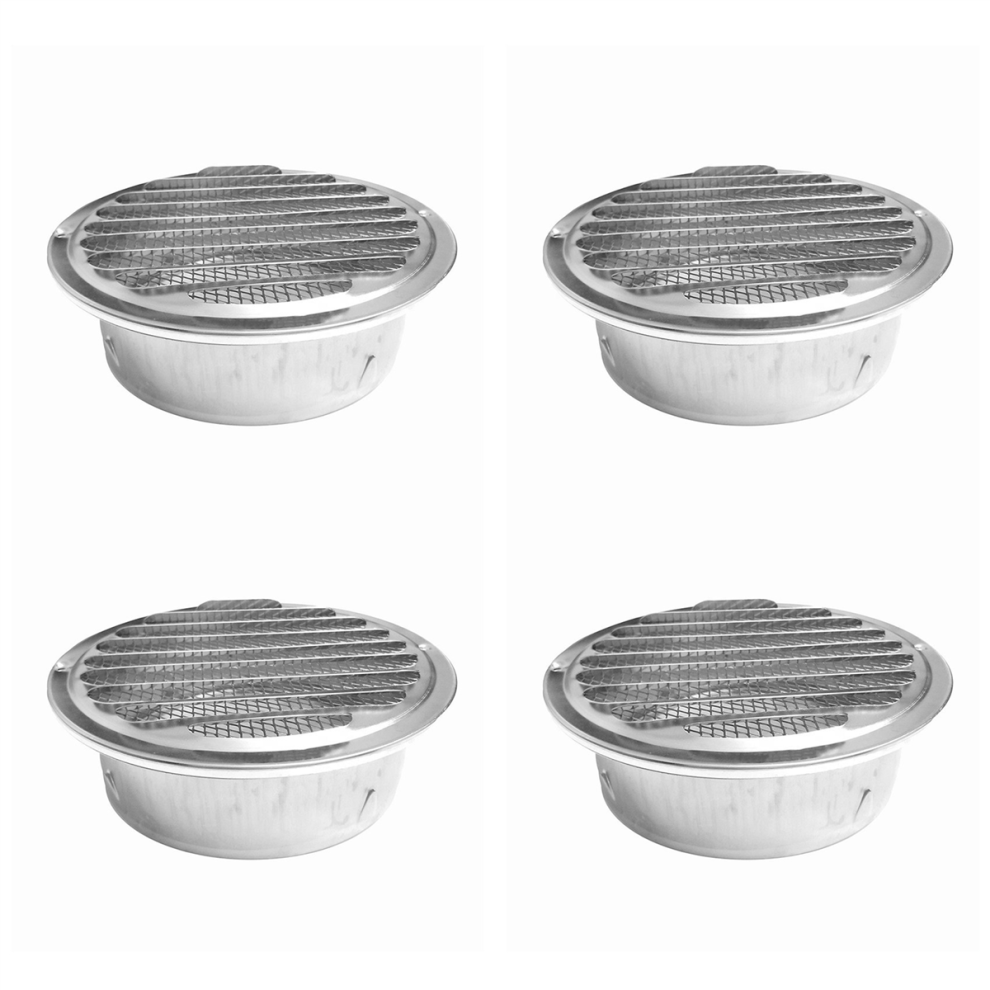 6 Inch Louvered Grille Cover Hood Wall Air Vents 304 Stainless Steel 4712751218752