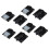 Wardrobe Black Plastic Plate 25mm Dia Wheel Sliding Door Roller 1