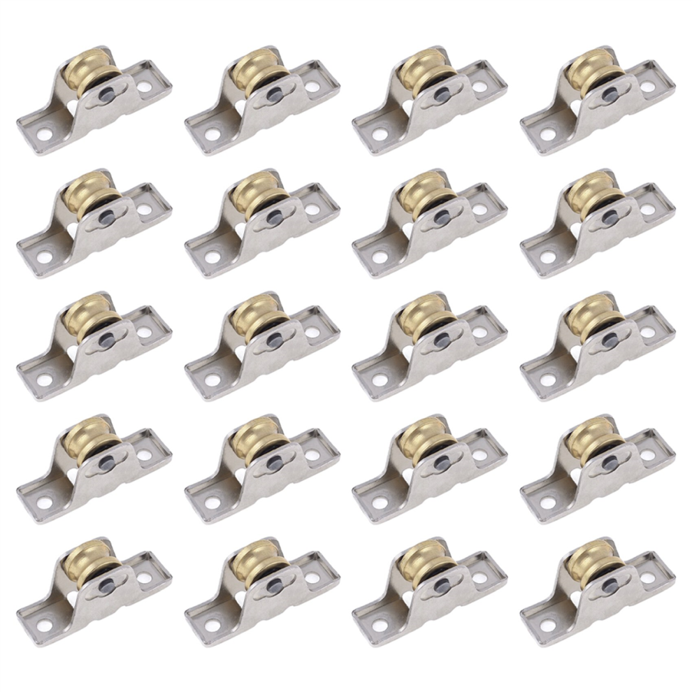 1,6Cm Dia Einzel Roller Fensterfluegel Pulley Tueren Rad Silber+Gold 4712751224784