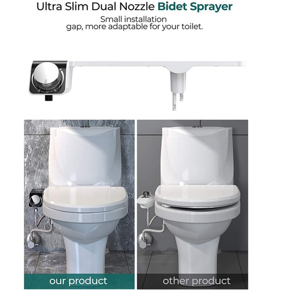Bidet Toilet Seat Attachment Ultra-Thin Non-Electric Europe 4712751223664