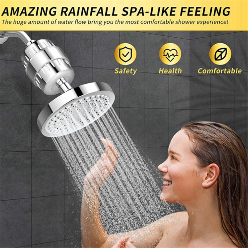 Shower Head and Hard Water Filter,Removes Chlorine&Harmful Substances 2