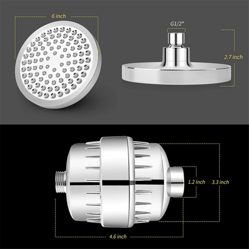 Shower Head and Hard Water Filter,Removes Chlorine&Harmful Substances 1