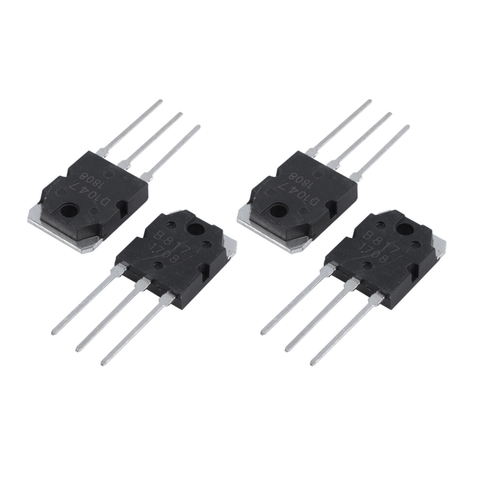 4 Transistores De Silicona - D1047 + B817, 200V, 12A 4712751258994