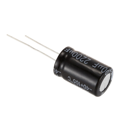 10Pcs black 2200uF 25V Aluminum Electrolytic Capacitors 2