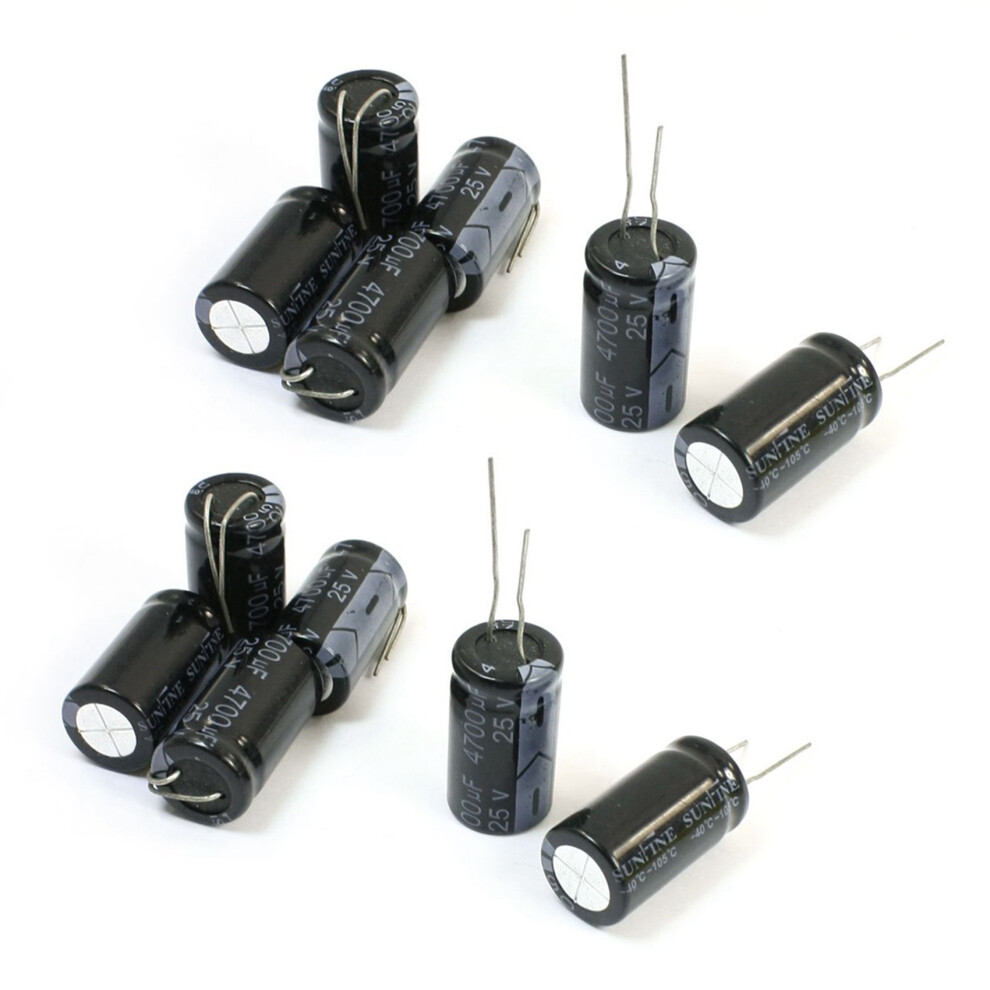 6 Pcs 4700Uf/25V Radial Leads Aluminum Electrolytic Capacitor 4712751263028