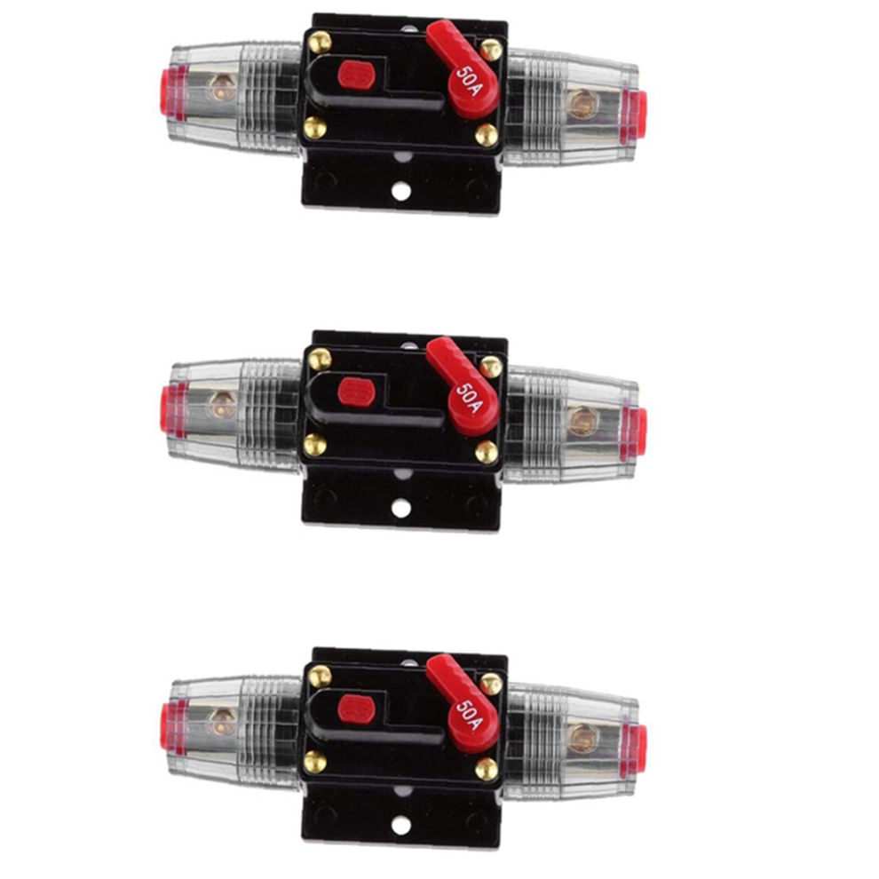 Circuit Breaker 12V-48V Dc 50A Resettable Car Stereo Circuit Breaker 4712751264841