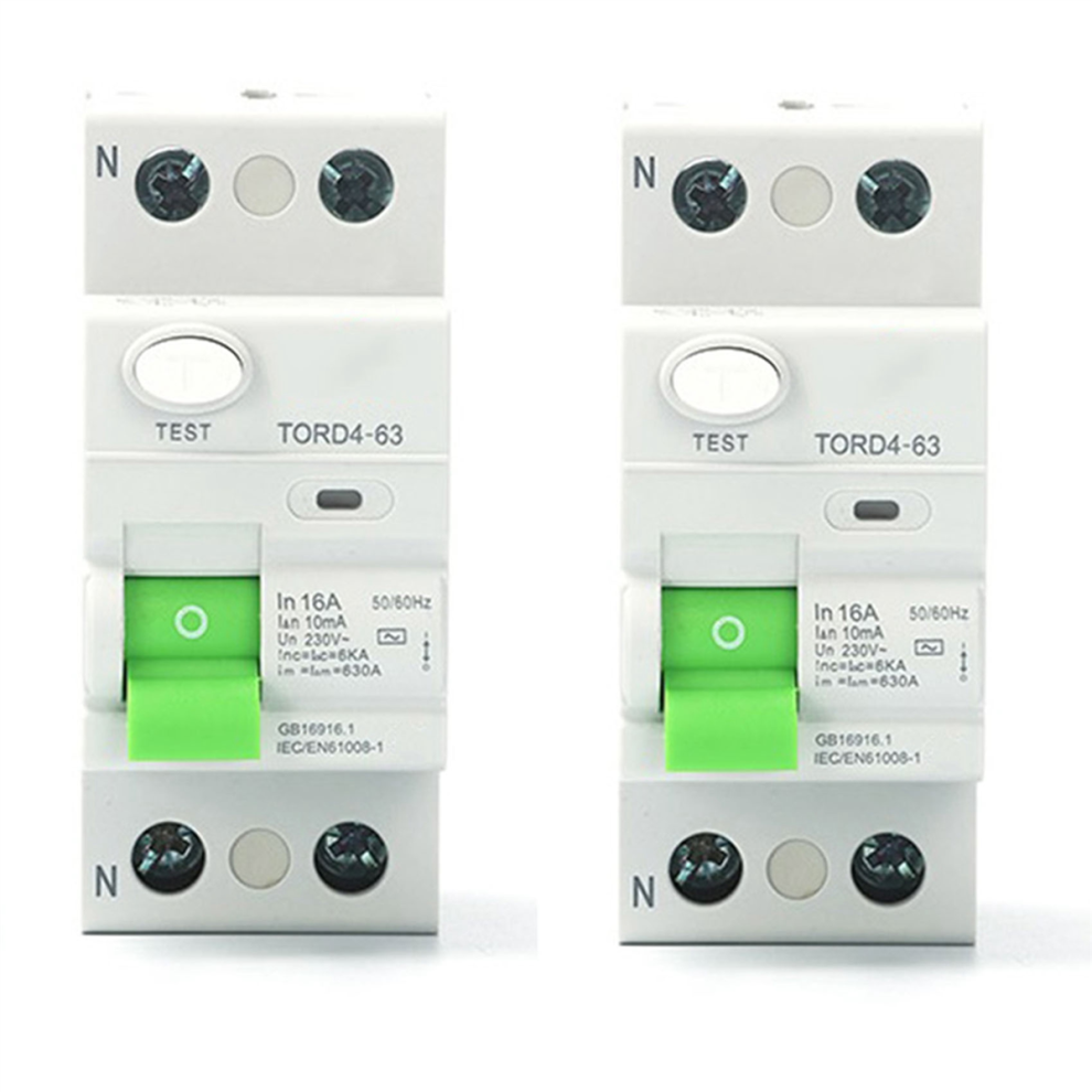 Ac 2P 6Ka Rccb Rcd 230V Residual Current Circuit Breaker 2P 16A 10Ma 4712751264797
