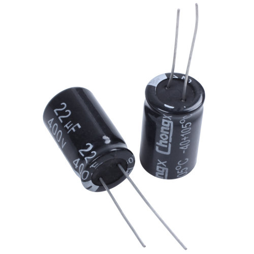 10 Pcs 22uF 400V 105C Electrolytic Capacitors Black 13mm x 21mm 2