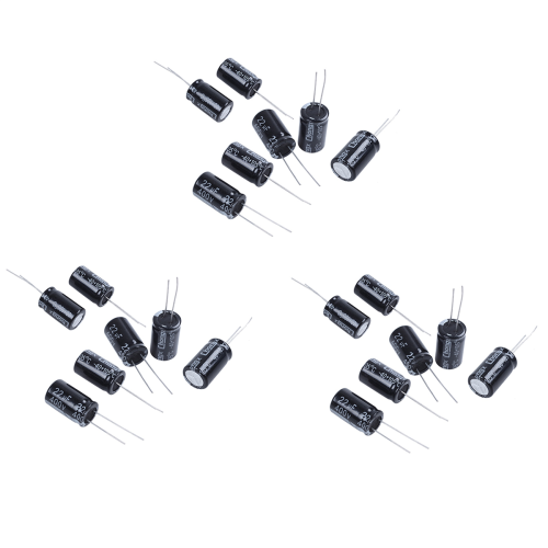 10 Pcs 22uF 400V 105C Electrolytic Capacitors Black 13mm x 21mm